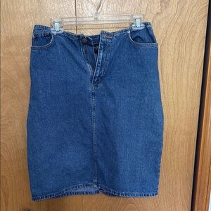 Classic Blue Denim Skirt
